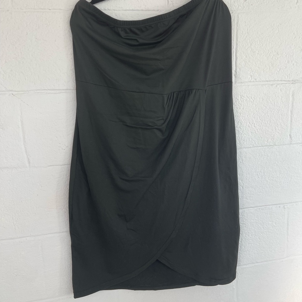 Black tube top dress
